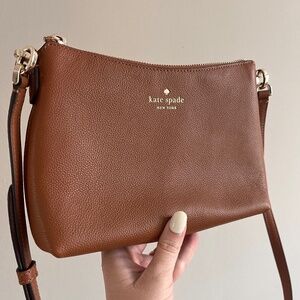 NWOT Kate Spade Tan Leather Crossbody Bag